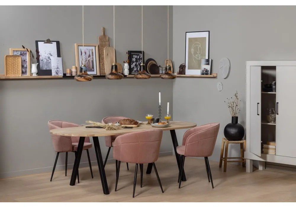 Стенен рафт за снимки от масивен дъб в естествен цвят 120 cm Studio – WOOOD