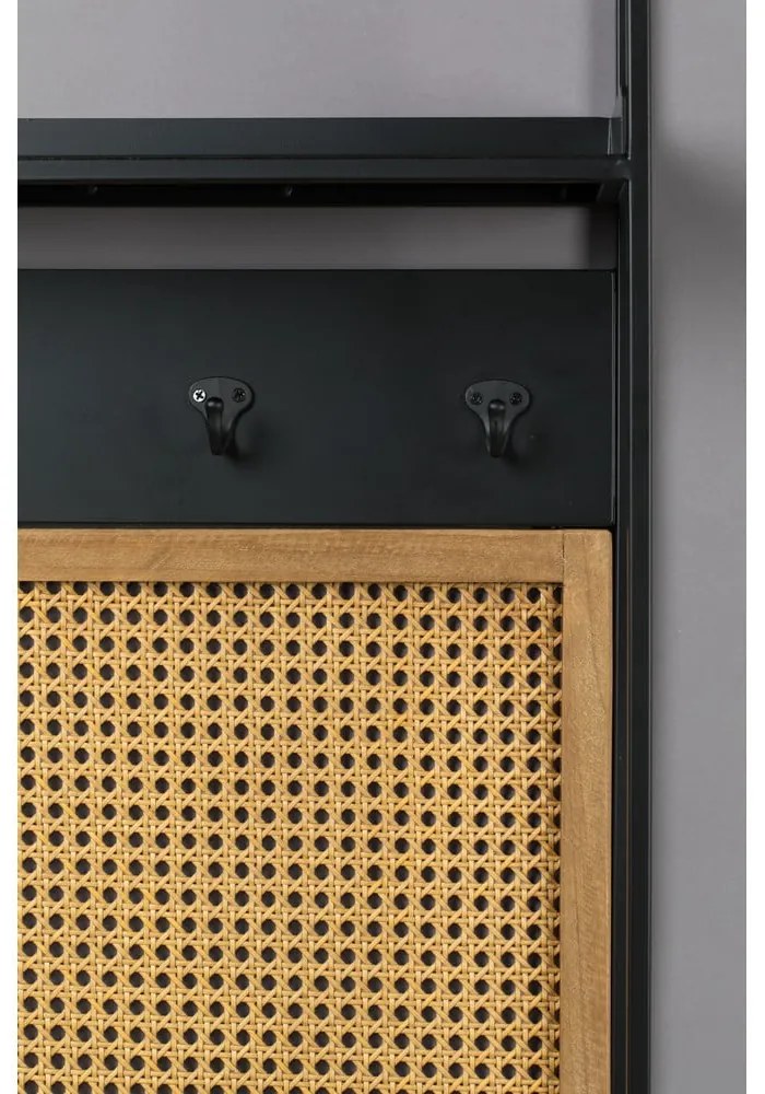 Стенно огледало с рафт и закачалка 53x165 cm Langres - Dutchbone