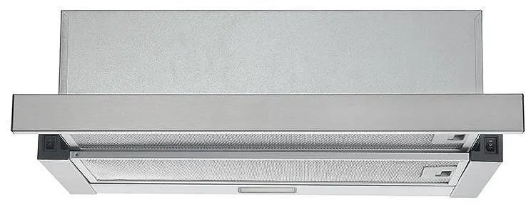 Абсорбатор за вграждане Crown CT6040IX, 65W, 353 m3/h, 2 степени, Телескопичен, LED осветление, Инокс