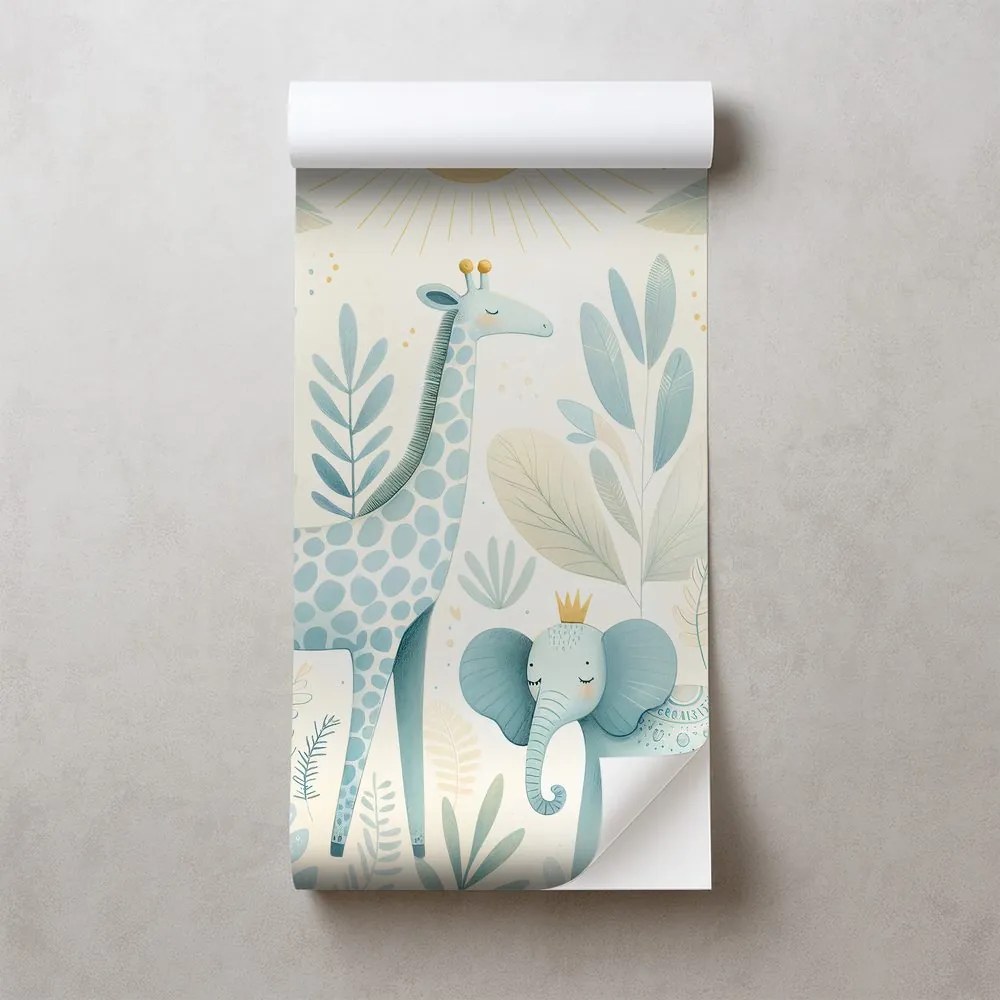 Самозалепващ тапет – Сладки животни в джунглата