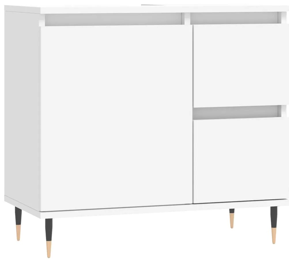 831596 vidaXL Шкаф за баня, бял, 65x33x60 см, инженерно дърво