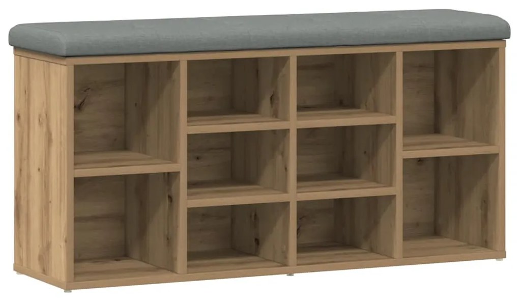 857626 vidaXL Пейка за обувки Artisan Oak 102x32x50 cm Инженерна дървесина
