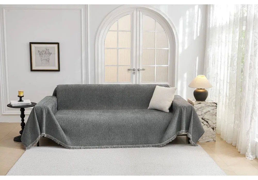 Тъмносиво покривало за кресло 70 cm Talo – Filumi