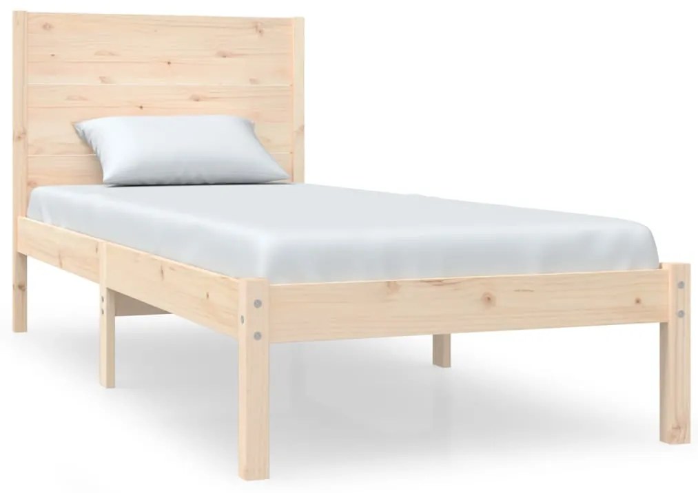 3104118 vidaXL Рамка за легло, дърво масив, 90x190 см, Single