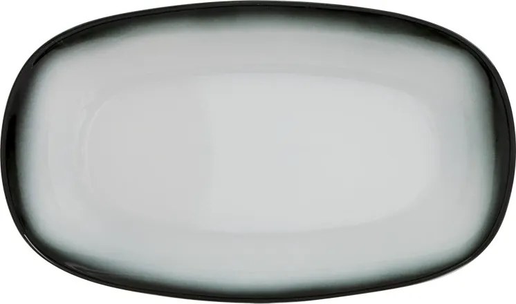 Gural Porselen - Marmaris White/Black Овално плато 29x17cm. (NBNEO29KY63SYH)