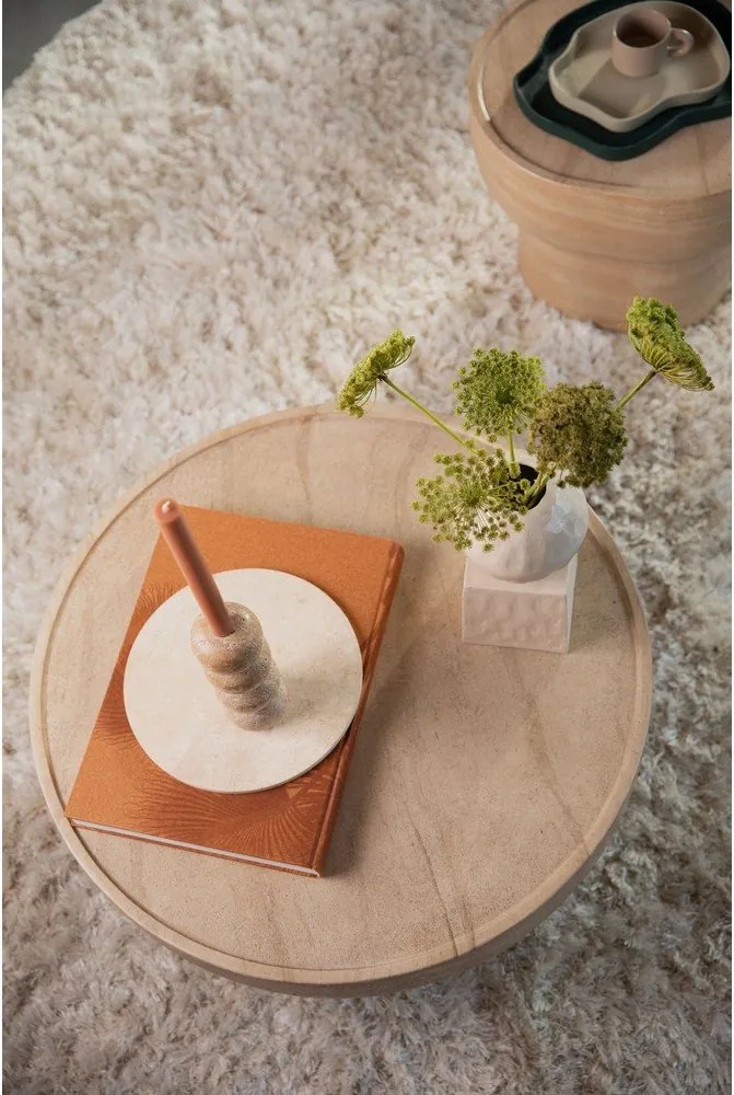 Кръгла масичка за кафе от декор от камък в естествен цвят ø 80 cm Noble – Zuiver