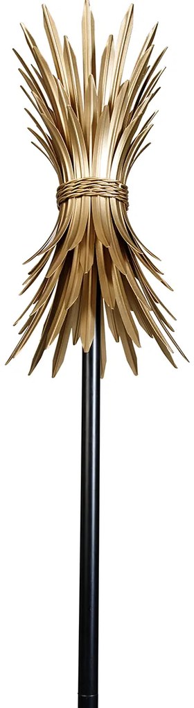 Арт Деко подова лампа злато с черно - Wesley