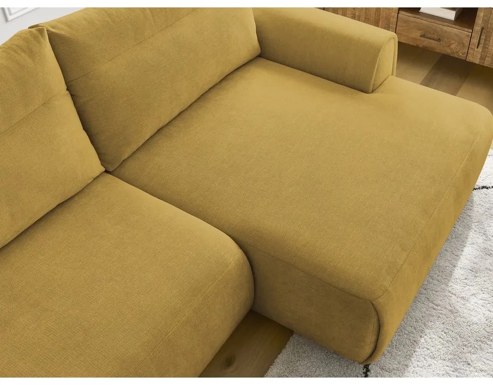 Ъглов диван в цвят жълта охра Aden – Bobochic Paris