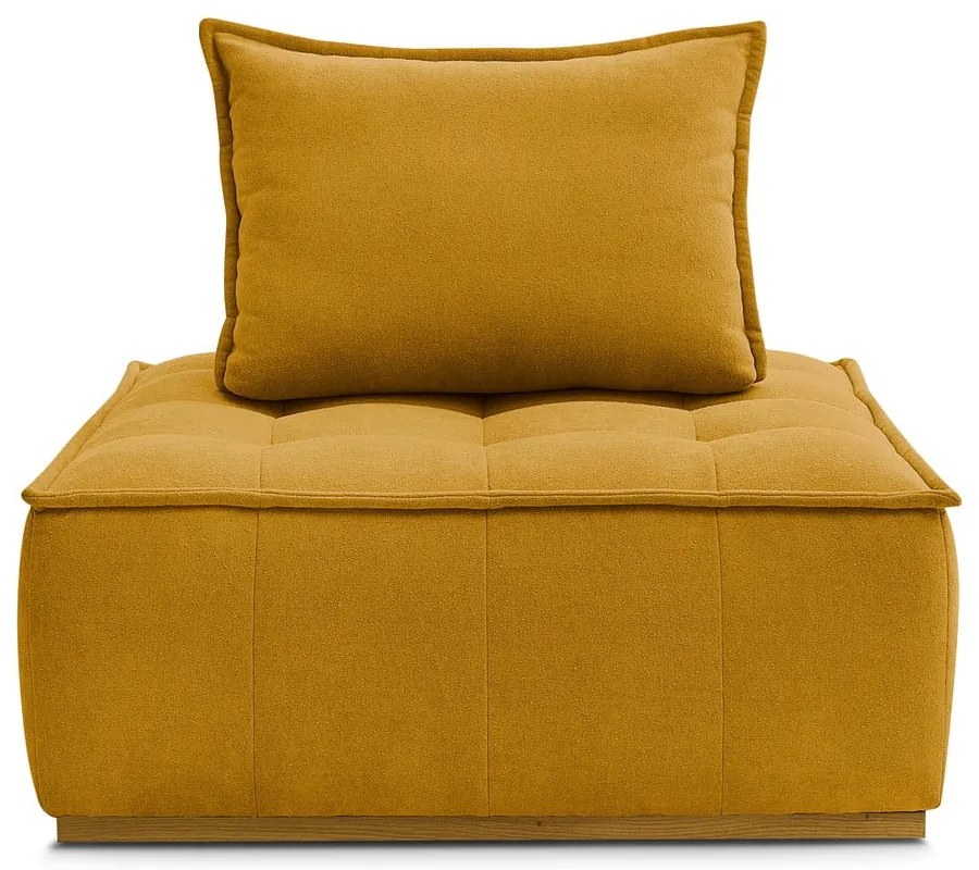 Шенилово кресло в цвят горчица Elisa – Bobochic Paris