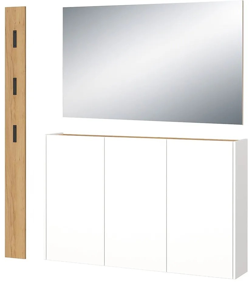 Комплект за коридор от декор от дъб в бял и естествен цвят Libbiano – Germania