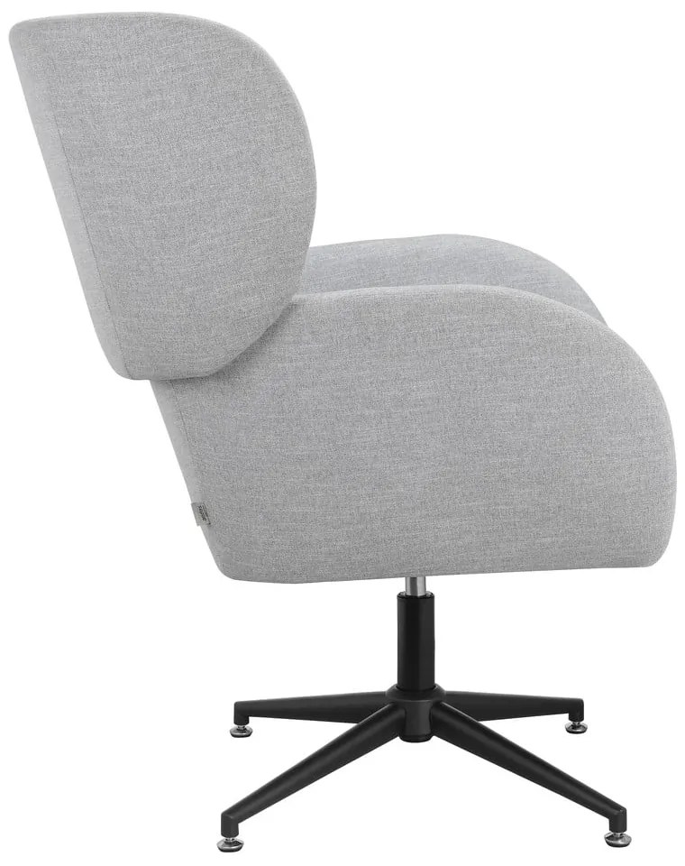 Светлосиво кадифено кресло Vanessa – Støraa