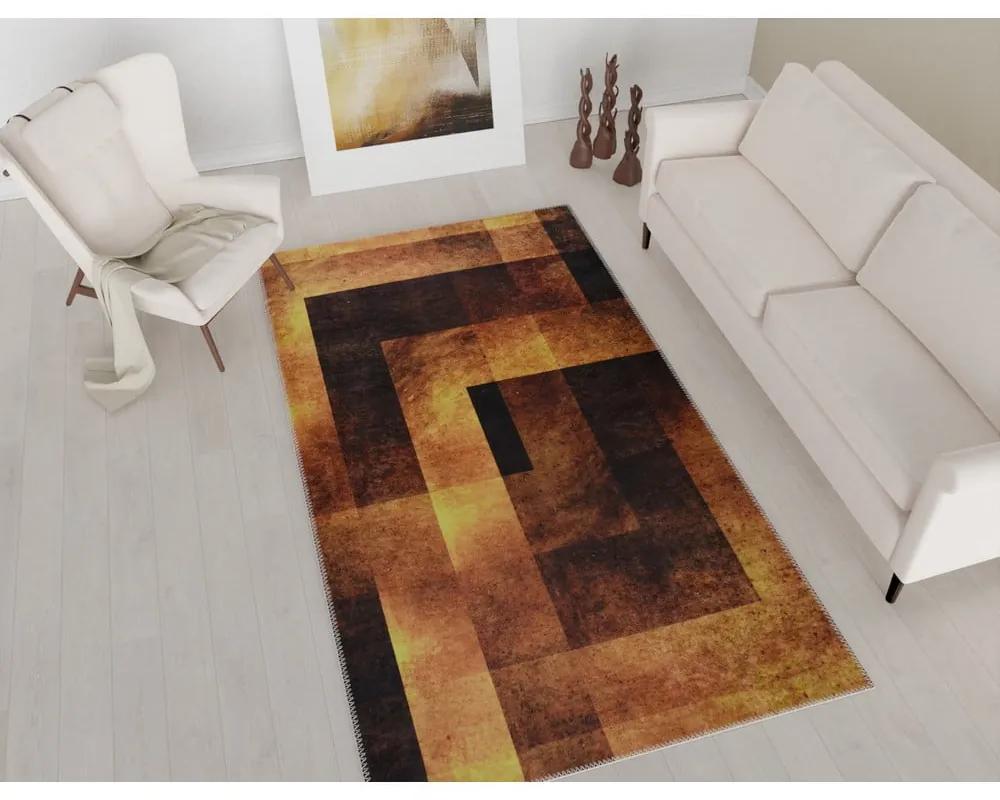 Оранжев килим, подходящ за миене 80x150 cm - Vitaus
