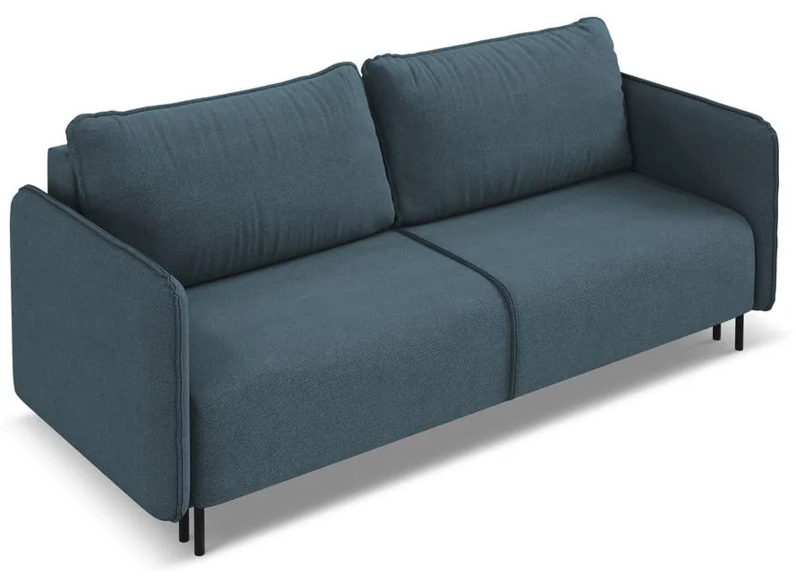 Син разтегателен диван с място за съхранение 226 cm Luana – Makamii