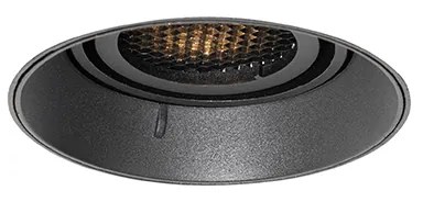 Комплект от 6 модерни вградени спота черни GU10 кръгли без рамки - Oneon Honey