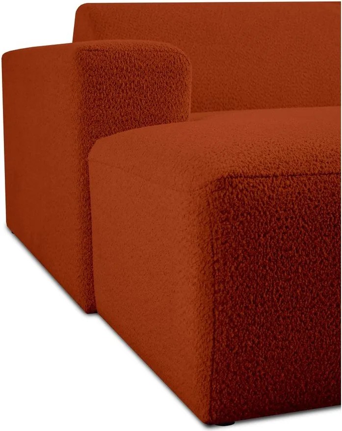 Модулен диван от букле в тухлен цвят (ляв ъгъл) Roxy – Scandic