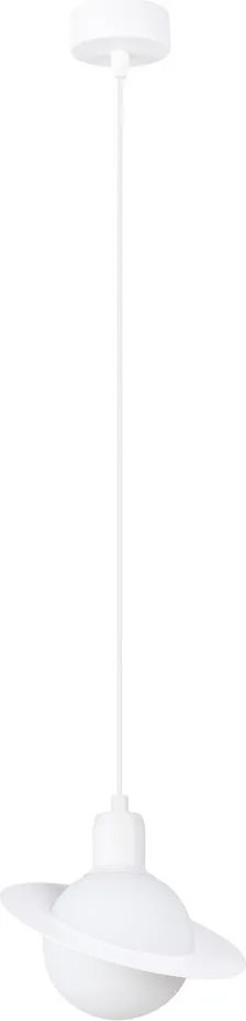 Бяло детско осветително тяло със стъклен абажур Mab – Sollux