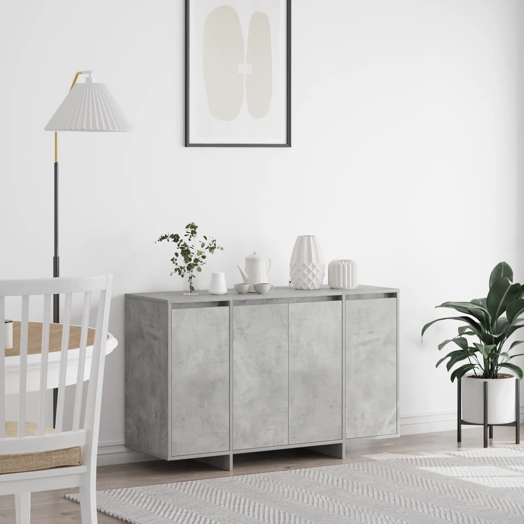 Sonata H Сив шкаф за съхранение Сив Инженерна дървесина 120 x 41 x 75 см