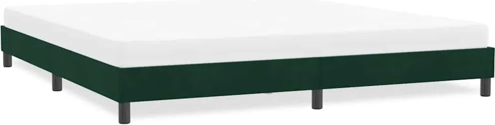 4101418 vidaXL Рамка за легло без матрак Тъмнозелено 180x220 cm Кадифе