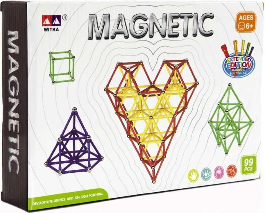 Магнитен конструктор, 99 части