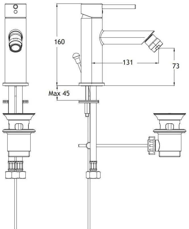 Смесител за биде Eurorama Tonda