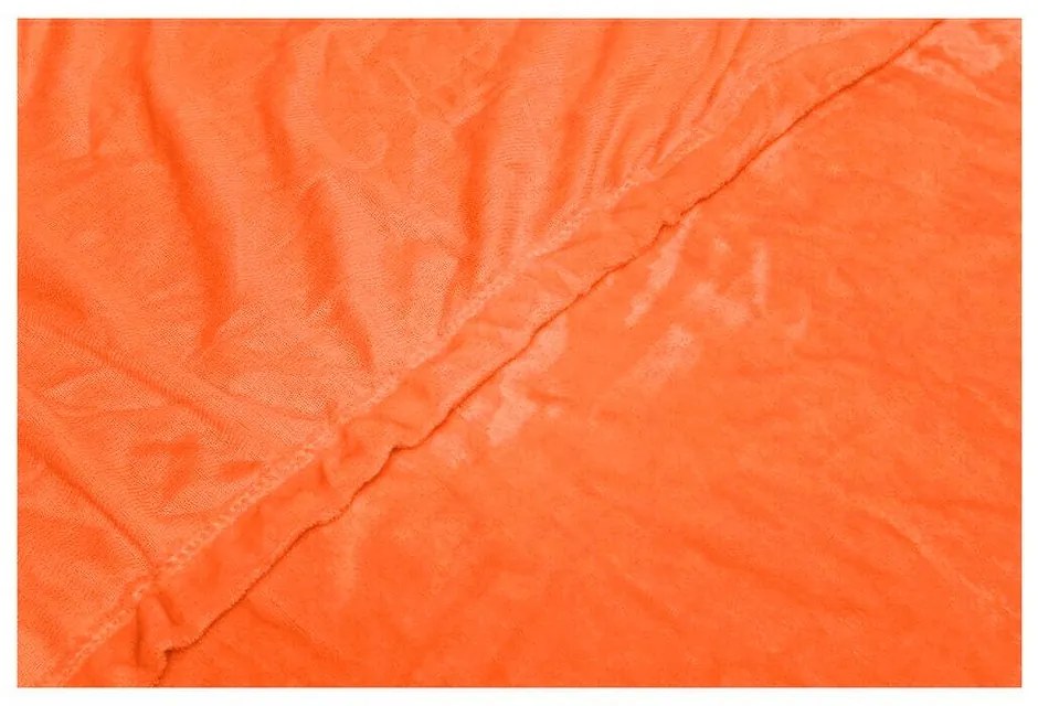 Оранжев чаршаф от микроплюш , 180 x 200 cm - My House