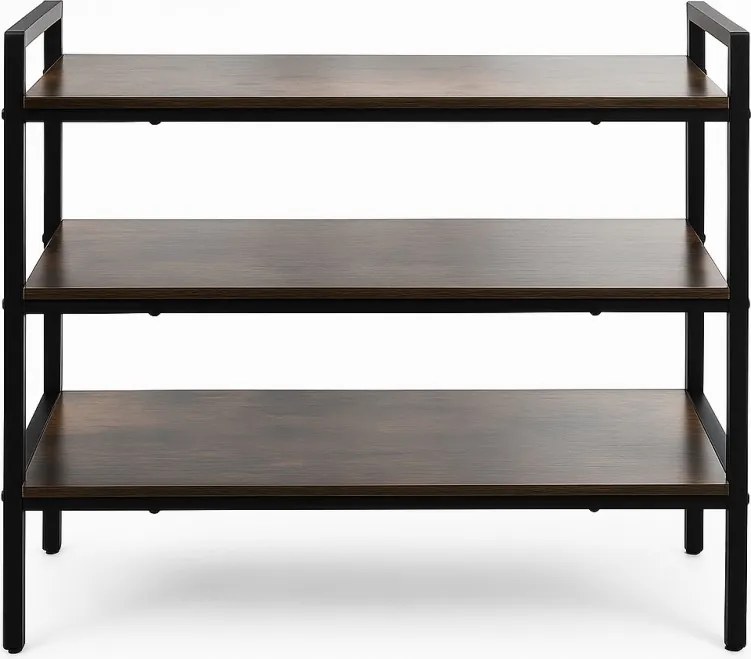 Шкаф за обувки с 3 рафта, Лесно сглобяване, Модерен лофт дизайн, издръжлива конструкция Ruhhy 27038