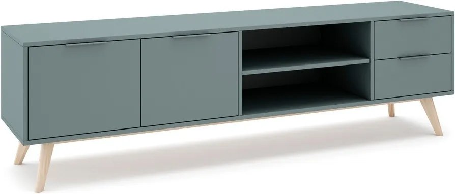 Маса за телевизор сиво-зелена 180x53x40 cm Pisco – Marckeric