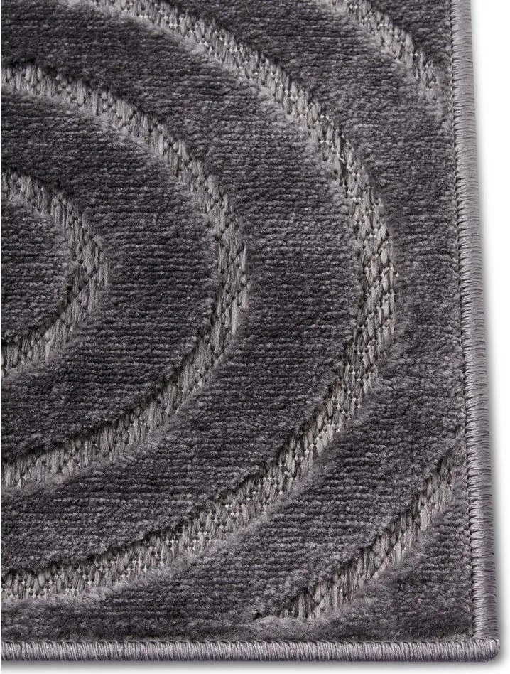 Антрацитен килим 67x120 cm Iconic Wave - Hanse Home