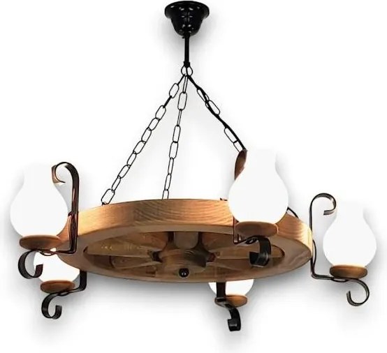 Brilagi - Полилей на верига ROATA 5xE14/40W/230V Ø 70 см бук