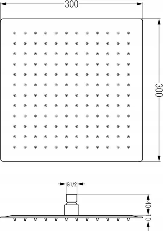 Mexen Cube DR02 вграден душ комплект с душ глава 30 см, хром - 77502DR0230-00