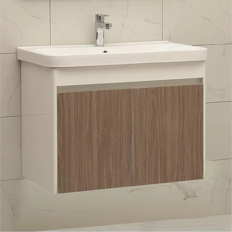 Конзолен PVC шкаф ICP 8364 с умивалник, 80.5x46x63см