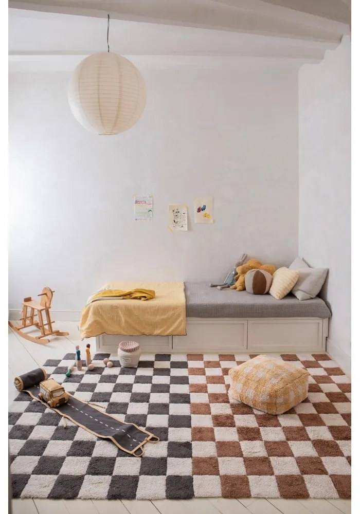 Кремава текстилна детска кошница за играчки ø 20x23 cm Jam Jar – Lorena Canals