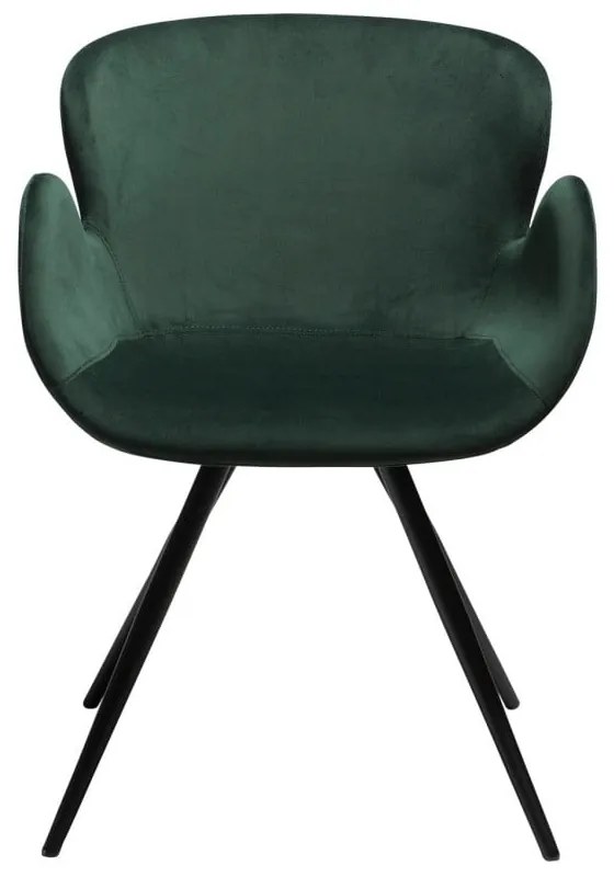 Зелен тапициран трапезен стол с подлакътници Gaia – DAN-FORM Denmark