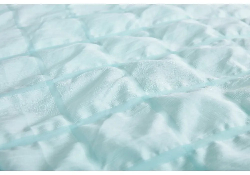 Крепово спално бельо за единично легло в цвят мента 140x200 см Naomi – My House