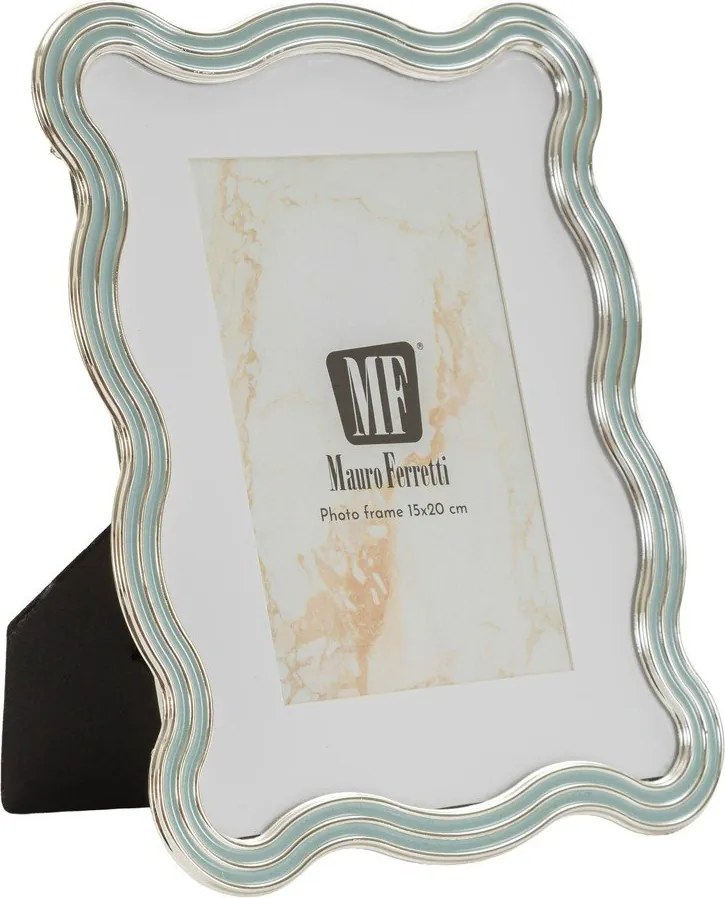 Светлосиньо-сребриста метална стояща рамка 17,5x22,5 cm Elizabeth – Mauro Ferretti