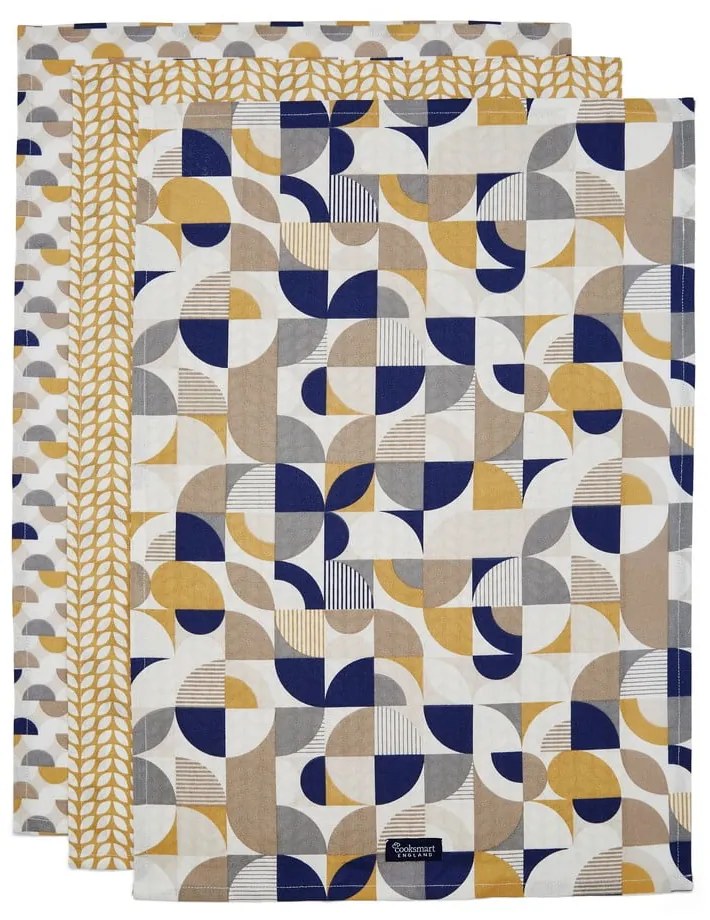Памучни кърпи в комплект от 3 броя 45x65 cm Bauhaus - Cooksmart ®