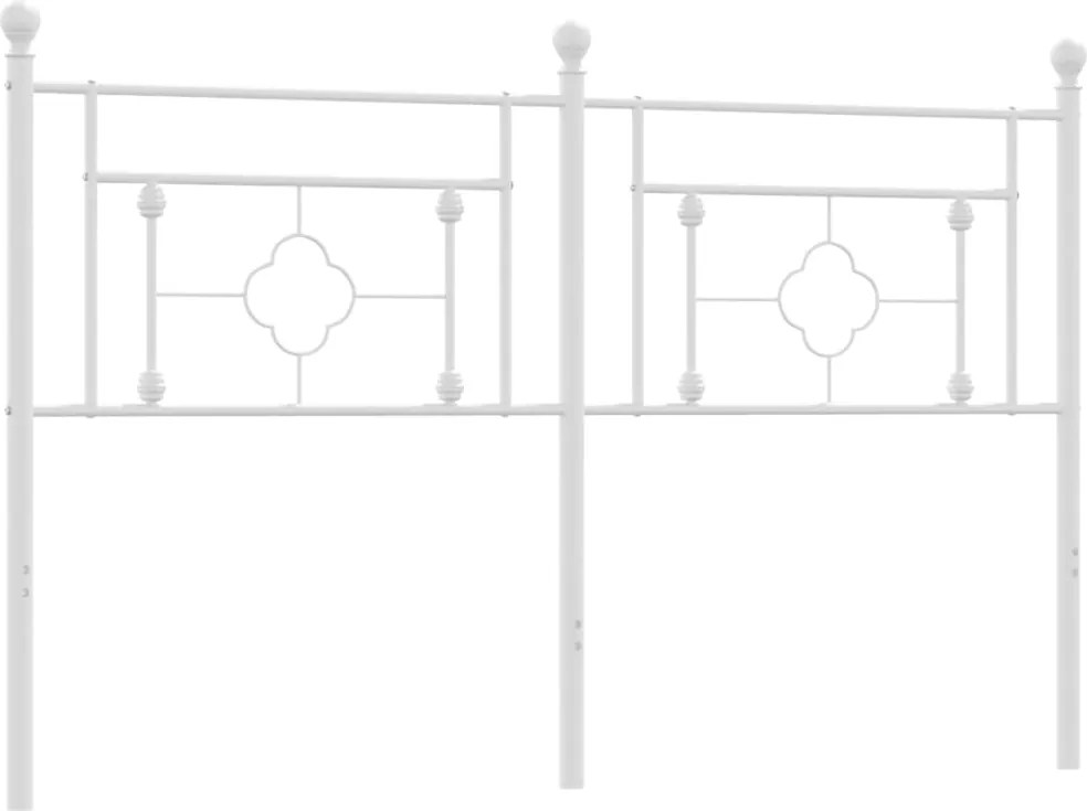 374422 vidaXL Метална резервна табла за легло, бяла, 150 см