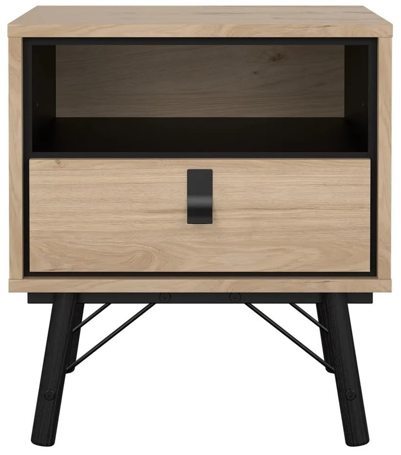 Нощно шкафче в дъбов декор в естествен цвят Ry - Tvilum