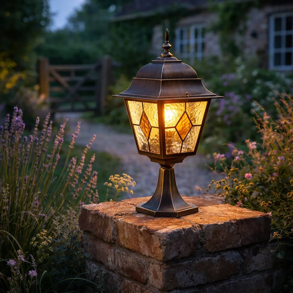 Винтидж външна лампа антично злато 45 см - Антигуа