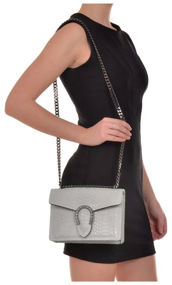 Бежова кожена чанта Fiona - Renata Corsi