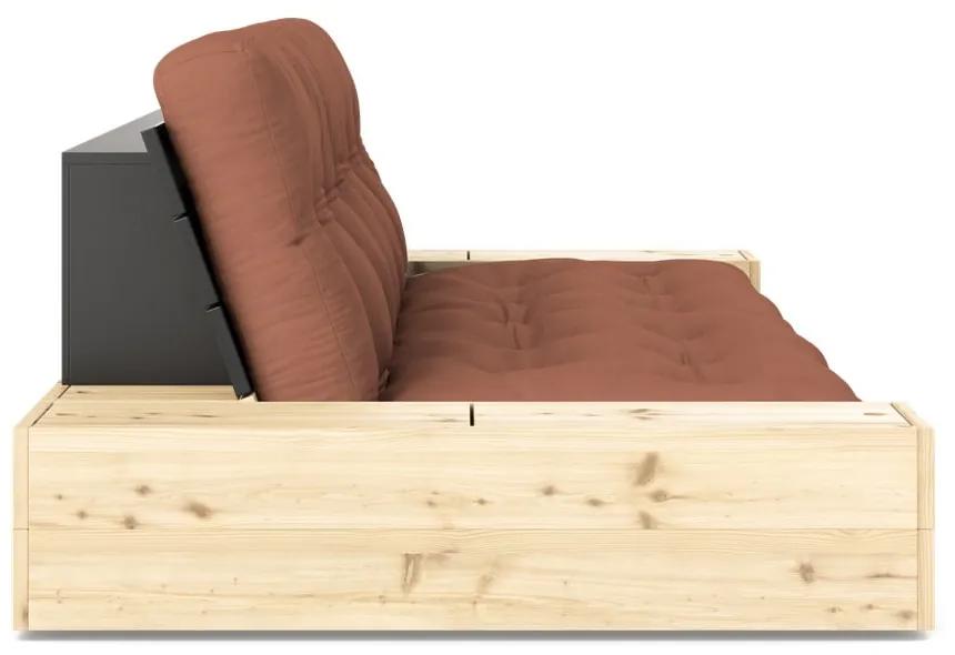 Разтегателен диван в тухлен цвят 244 cm Base – Karup Design