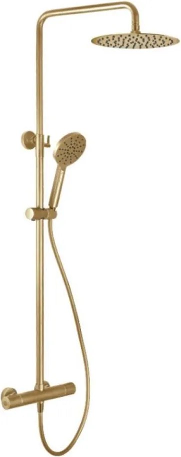 Душ комплект с термостатен смесител DRAGOR в четкан месинг