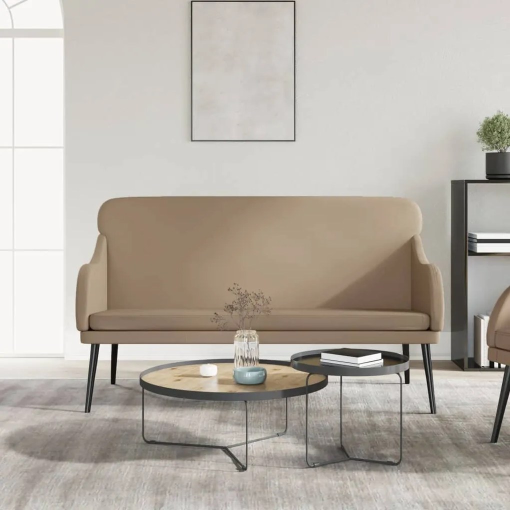 351435 vidaXL Пейка, капучино, 110x76x80 см, изкуствена кожа