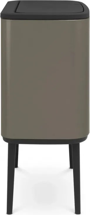 Кош за боклук Brabantia Bo Touch 651105, 36 л, Плавно и безшумно отваряне, Голям отвор, Сив