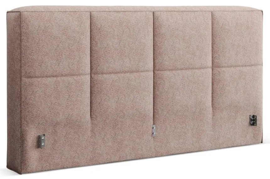 Светлорозова тапицирана табла за легло 249x100 cm Darren – Micadoni