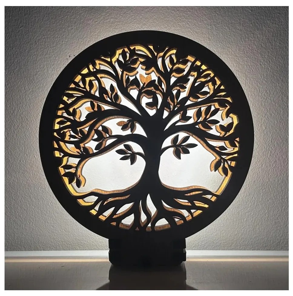 Li-Go 23577/DUB2 - LED Димируема настолна декорация LED/12W/230V 20x22 cm дъб