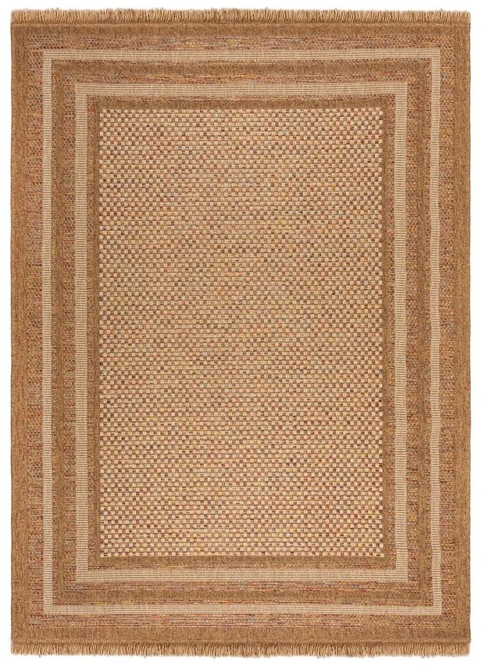Външен килим в естествен цвят 200x290 cm Layla Border – Flair Rugs