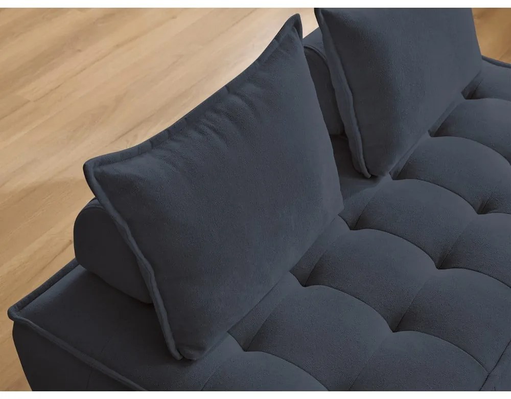 Тъмносин шенилов диван 175 cm Elisa – Bobochic Paris