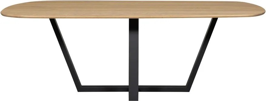 Трапезна маса с дъбова дървена плоскост 100x220 cm Tablo – WOOOD