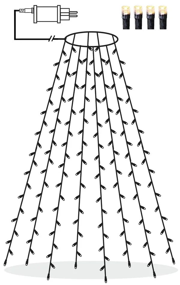 Светлинна верига с коледен мотив брой лампички 160 бр. дължина 200 см Serie LED - Star Trading